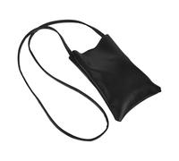 Mini Borsa Telefono Verticale, Tracolla, PU Nero, Chiusura a Bottone | Capienza Ampia, Mani Libere in Cammino, per Tessere e Ricevute, Stile Semplice, 1 Pezzo