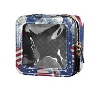 Mini borsa trasparente per il trucco trasparente con astronauta americano carino cartone animato carino bianco borse cosmetiche organizer per viaggi