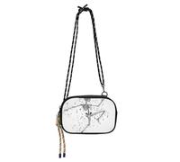 Mini borse a tracolla da donna alla moda con scomparti per carte di credito piccole borse a tracolla Walk the dog - Cartoon Tonkinese Cats, Decorazione Scheletro Danzante