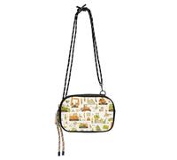 Mini borse a tracolla da donna, pratiche e piccole, con corda regolabile, bastoncini di zucchero, fiocchi di neve e cartoni animati, Colore 13, 1 Size