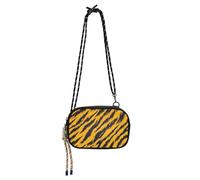 Mini borse a tracolla da uomo alla moda con tracolla regolabile piccola borsa a tracolla data- stampa leopardata blu, Pelle Animale Leopardo Giallo Nero