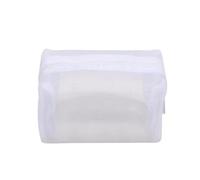 Mini borse for cosmetici in rete di nylon trasparente Custodia for organizer for auricolari con chiave for linea dati for donne carine(White)