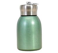 Mini bottiglia d'acqua piccola bottiglia d'acqua 300 ml sicura in acciaio inox piccola fiaschetta isolata sottovuoto tazza termica a prova di perdite portatile mini con gancio verde