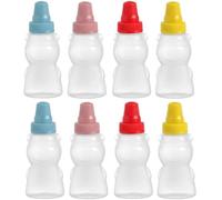 Mini Bottiglie di 8 Pezzi Piccole Bottiglie Spremere Bottiglie per Condimenti Trasparenti Mini Orso Insalata di Pomodoro Bottiglie Separate