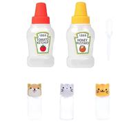 Mini Bottiglie di Salsa di Soia Bento, Plastica Portatile Spremere Bottiglie di Condimento per Insalata Contenitori per Salsa Bottiglie per Condimenti Bottiglie da Viaggio per Condire Spezie