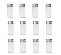 Mini bottiglie di vetro trasparente con tappo a vite in alluminio, 12 pz., 10 ml, flaconi campione, piccoli contenitori per messaggi, bomboniere, decorazioni