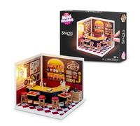 Mini Brands Mini Spaces (Here's Cheers) di ZURU - Costruite e personalizzate 4 diversi spazi di gioco in miniatura: una panetteria, un ristorante di hamburger, un bar e una gelateria.