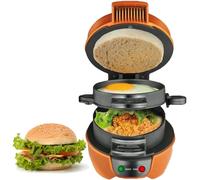 Mini Breakfast Sandwich Maker, con Anello di Frittura per Uova, Indicatore Leggero, Padella Antiaderente, Design Staccabile, per Fare Colazione A