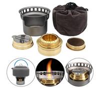 Mini bruciatore ad alcool con custodia antivento accessori rimovibili tenda