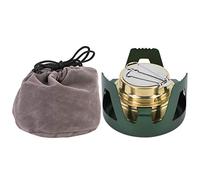 Mini Bruciatore ad Alcool Fornello ad Alcol di Lega di Alluminio Stufa ad Alcool da Cucina Portatile per Picnic Escursione all'Aperto (Verde )