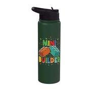 Mini Builder Block Building Brick Builder Bambini Divertente Stainless Steel Insulated Water Bottle