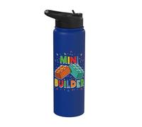 Mini Builder Block Building Brick Builder Bambini Divertente Stainless Steel Insulated Water Bottle