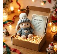 Mini Bunny Hug Cute Easter Gift 2026 New Soft Plush Rabbit Mini Bunny Hugs in Box with Card, Easter Basket Bunny Stuffer Women Men for Birthday, Mother's Day, Valentine's Day (Rosa)