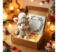 Mini Bunny Hug Cute Easter Gift 2026 New Soft Plush Rabbit Mini Bunny Hugs in Box with Card, Easter Basket Bunny Stuffer Women Men for Birthday, Mother's Day, Valentine's Day (Rosa)