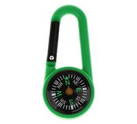 Mini Bussola Campeggio Escursionismo Moschettone Outdoor Guida Portachiavi Verde