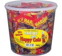 Mini buste Haribo Happy Cola, barattolo rotondo, 200 pezzi (2 x 980 g)