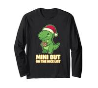 Mini But On The Nice Humor Babbo Natale, Dinosauro Natalizio Maglia a Manica