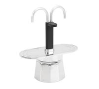 Mini caffettiera italiana in lega di alluminio a doppia testa da 100 ml for bar domestico