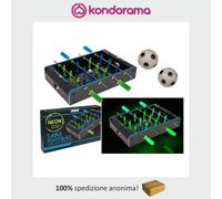 Mini calcio Balilla in legno gioco divertente per ragazzi bambini e adulti FLUO