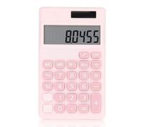 Mini calcolatrice, calcolatrici da ufficio Materiale ABS Display a 8 bit per aziende per ufficio per famiglie(Rosa)
