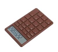 Mini Calcolatrice Portatile da Scrivania 12 Cifre Marrone | Display LCD Grande, Calcoli Rapidi per Casa e Ufficio, Corpo Abs, per Studenti e Piccole Aziende