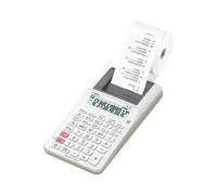 Mini calcolatrice scrivente Casio con batteria, adattatore AC opzionale bianco - HR-8RCE-WE-W-EC