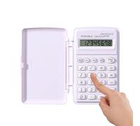 Mini calcolatrice tascabile, strumento di calcolo con coperchio, calcolatrice manuale per bambini, per studenti, insegnanti, avversari, scuola, contabili, cassieri, ingegneri