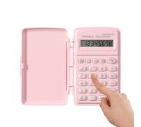 Mini calcolatrice tascabile, strumento di calcolo con coperchio, piccole calcolatrici digitali, per lezioni, esami, ufficio, insegnanti e professionisti