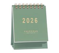 Mini calendario 2026, piccolo calendario con funzione di rotazione a 360°, doppia superficie visibile, facile da programmare, perfetto per scrivania, appunti domestici, spazio ufficio