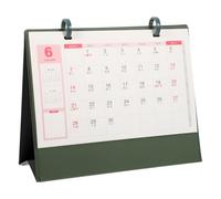 Mini Calendario da Tavolo 2026 Verde in Carta e PU per Ufficio | Layout Ben Organizzato, Tracciatore Abitudini, per Obiettivi Mensili, Casa e Aula, Stile Moderno