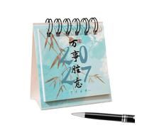 Mini Calendario Da Tavolo 2027 Mini Planner Mensile Con Rilegatura A In | Calendario da Tavolo per Decorazione della Casa Per La Casa Ufficio Il Soggiorno L'Aula Studio Biblioteca Ti auguro il meglio