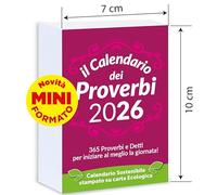 MINI Calendario dei Proverbi 2026 Ricambio | Detti e Proverbi Popolari | 365 Consigli di Vita | un Pensiero filosofico | Idea Regalo Geniale by Calendario Positivo