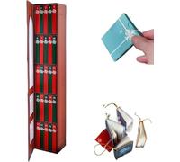 Mini calendario dell'avvento 2025, regalo per gli innamorati, con 24 libri, piccola libreria in miniatura, decorazioni per le vacanze (rosso)