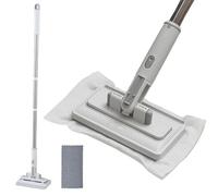 Mini - Cambio automatico del | Mini pulizia a mani libere | Nessun lavaggio pigro con testa riutilizzabile, testa rotante a 360 gradi, uso a secco umido, compatibile con asciugamani e salviette