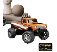Mini camion controllato a distanza - Veicolo mostro a guscio in metallo, 1:64 | Camion da gioco fuoristrada controllato con luce con sterzo regolabile, 2 4 GHz telecomando per la pista del vaso