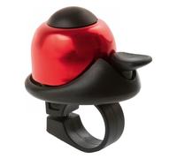 Mini Campanello M-Wave Rosso Anodizzato per Manubrio in Alluminio e Plastica Nera