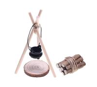 Mini Campfire - Decorazione per la casa delle bambole, accessorio finto Bonfire | Miniatura creativa - ornamento fatto a mano per dolhouse Toy House Giardino con Natale