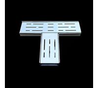 Mini Canale di drenaggio per trincee e vialetti, griglia per Pavimento in Cemento/Piastrelle, griglia per Acqua piovana, per Cortile/Giardino/Garage (Forma a T, 5x3 cm (2x1 1/5 Pollici))