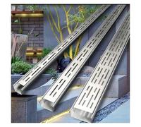 Mini Canale di drenaggio per trincee e vialetti, griglia per Pavimento in Cemento/Piastrelle, griglia per Acqua piovana, per Cortile/Giardino/Garage (1 Canale, 5x5 cm (2x2 Pollici))