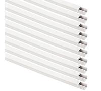 Mini canalina 20x10mm, lunghezza 20 metri, 10 canaline da 2mt, autoadesiva, colore bianco, impianto elettrico a parete fuori muro, canaline per cavi elettrici, passacavi a parete, in tecnopolimero