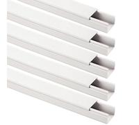 Mini canalina 30x30mm, lunghezza 10 metri, 5 canaline da 2mt, colore bianco, impianto elettrico a parete fuori muro, canaline per cavi elettrici, passacavi a parete, coprifilo, in tecnopolimero