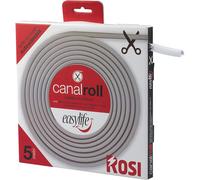 Mini canalina autoadesiva Canalroll 10x10 mm, bobina 5 metri bianco 71501A - Rosi
