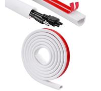 Mini Canalina Passacavi Adesiva 2 Metri Nascondere 1 Cavo,Autoadesiva Canali a Cavo Semicircolare Dimensione di Apertura 1,5 cm, Canalina Piccola Bianca Materiale PVC Flessibile per HDMI, USB e Cavi