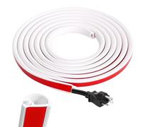 Mini Canalina Portacavi da 3 Meter, Canali a Cavo Semicircolare Canalina Passacavi Auto-Adesiva 14 * 10mm, Canalina Passacavi Muro Adesiva Copricavo Flessibile Canaline Passacavi per Home Ufficio