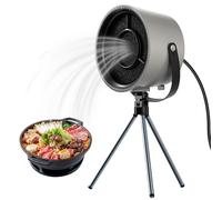 Mini cappa aspirante portatile, con tipo di treppiede, mini cappa aspirante a 3 velocità, cappuccio da desktop range, ventilatore da cucina per campeggio, barbecue, viaggio (grigio scuro)