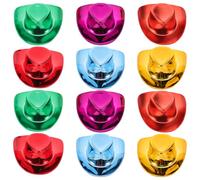 Mini Cappello da Cowboy Glitter 12 Pezzi in Plastico | Decorazioni per Tavoli e Peluche, Stile Western Colorato, Leggero e Portatile, per Feste Natalizie