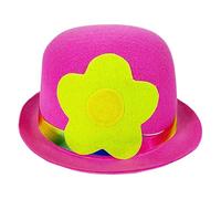 Mini cappello festivo - tappo rotondo in feltro vibrante con accento floreale, copricapo unico feste | Ideale per Halloween, palline in maschera, feste per adulti, celebrazioni di carnevale, incontri