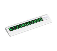 Mini Car Number Plate - Parking Phone Display, Glow Design Feature, Sturdy Lightweight Construction, Easy Install Accessory, Compact Universal Fit, Practical Dashboard Tool | Contact Display Solution