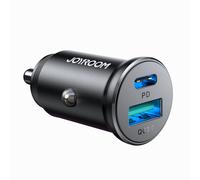 Mini caricabatterie da auto 30W USB-A QC3.0 USB-C PD nero