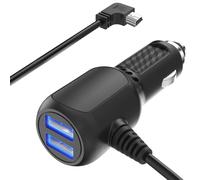 Mini caricabatterie USB per auto per Garmin Nuvi, alimentatore per dash cam con doppia porta USB, cavo di ricarica per veicoli per più dispositivi,